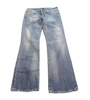 Vigoss Bootcut Jeans Women's Size 31/11 Blue Distressed Denim Low Rise